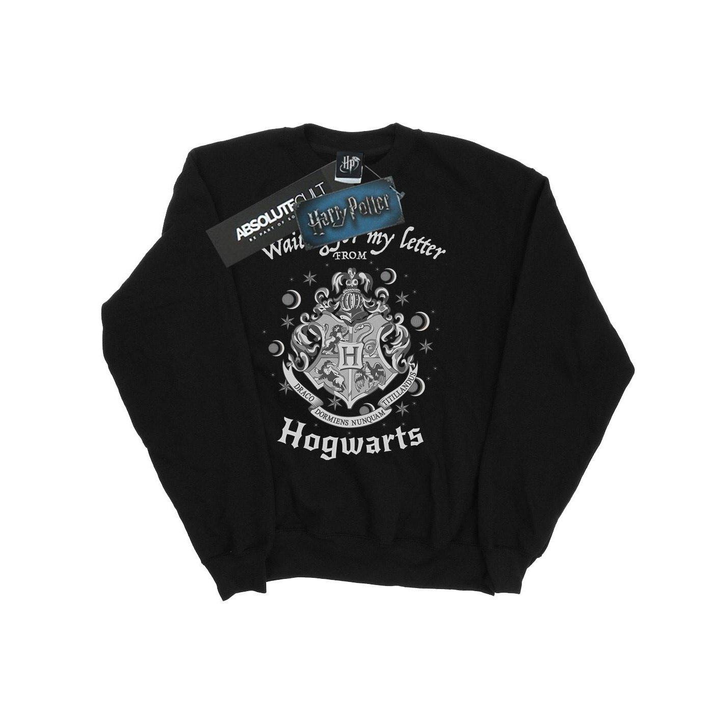 Hogwarts Waiting For My Letter Sweatshirt Unisex Schwarz 116 von Harry Potter