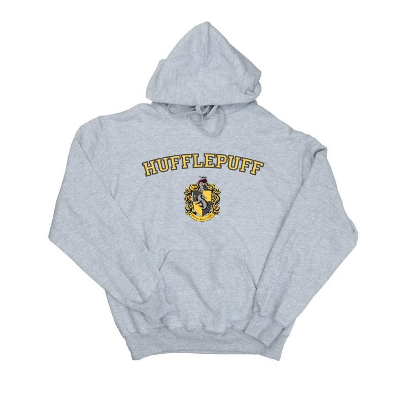 Hufflepuff Crest Kapuzenpullover Damen Grau M von Harry Potter