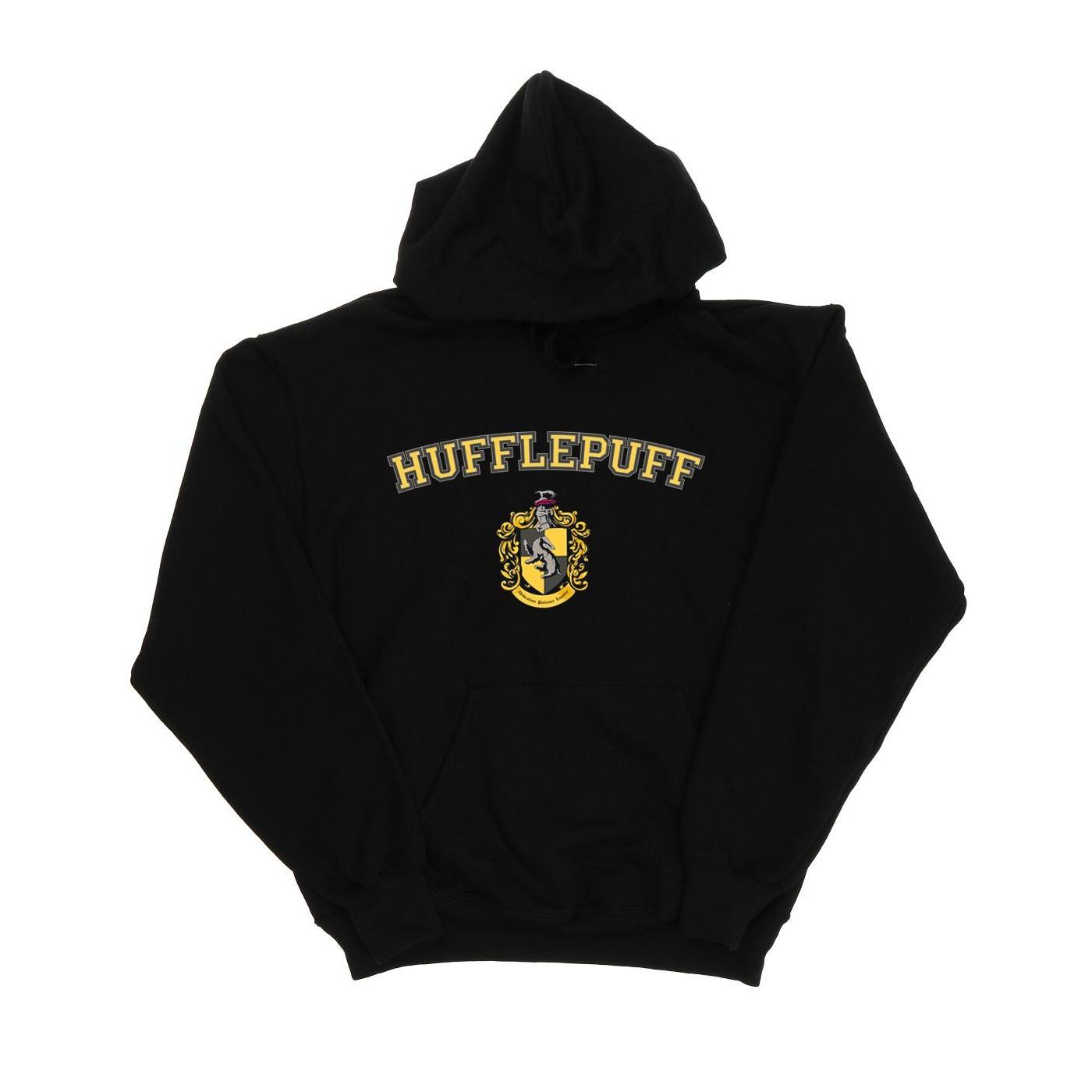 Hufflepuff Crest Kapuzenpullover Damen Schwarz S von Harry Potter