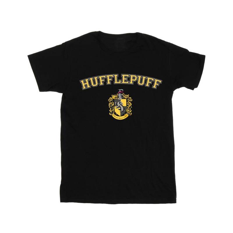 Hufflepuff Crest Tshirt Herren Schwarz 3XL von Harry Potter