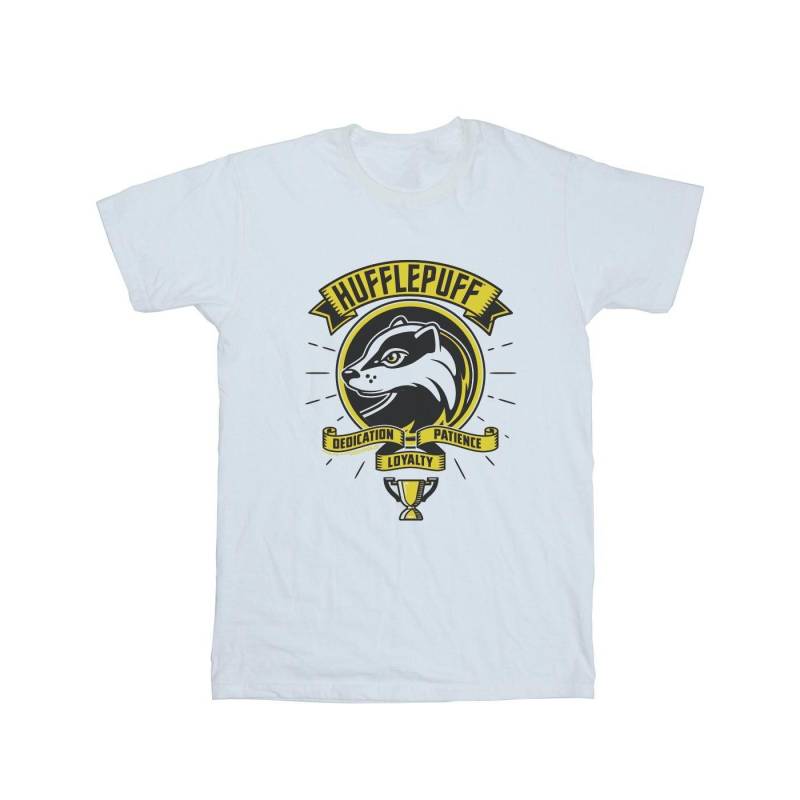 Hufflepuff Toon Crest Tshirt Damen Weiss 3XL von Harry Potter