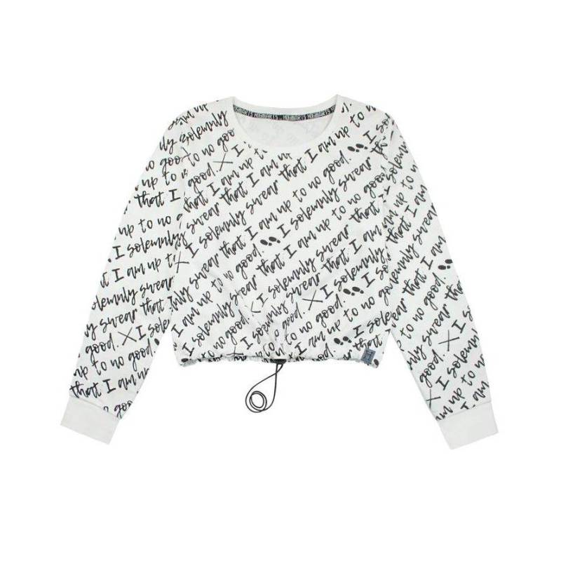 I Solemnly Swear Kurzes Sweatshirt Damen Weiss XL von Harry Potter