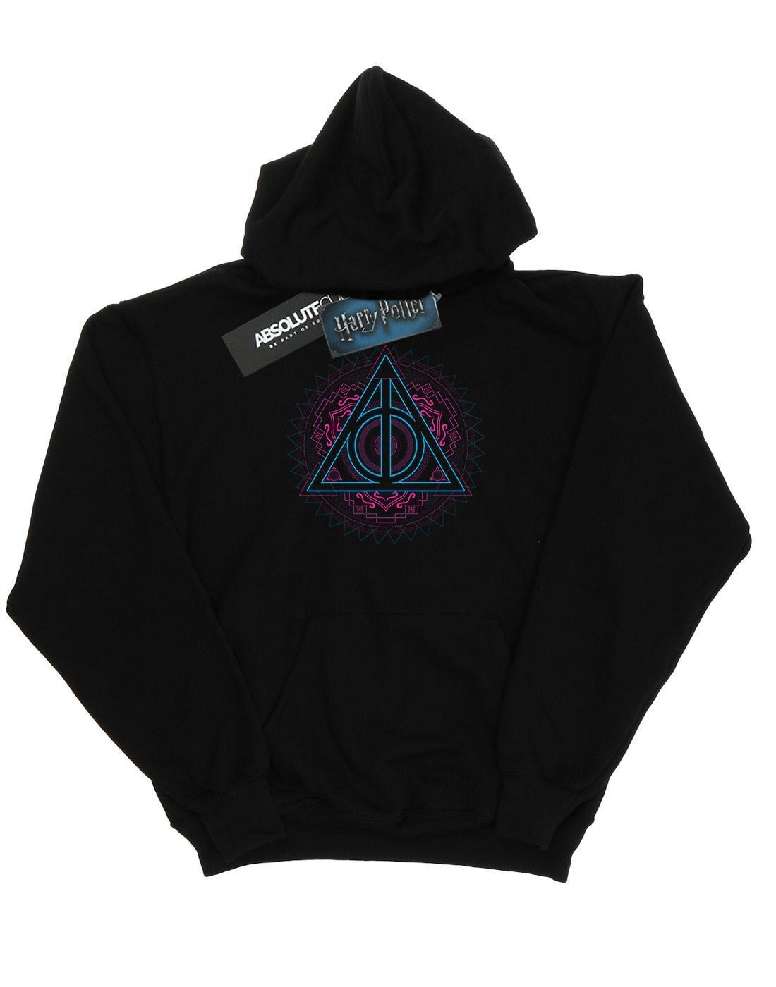 Harry Potter - Deathly Hallows Kapuzenpullover, für Damen, Schwarz, Größe XXL von Harry Potter