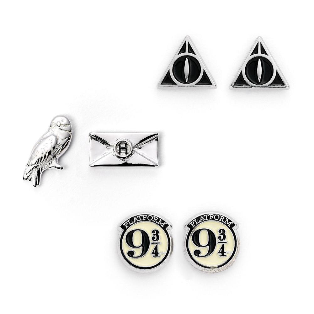 Ohrringe Set Damen Silber ONE SIZE von Harry Potter