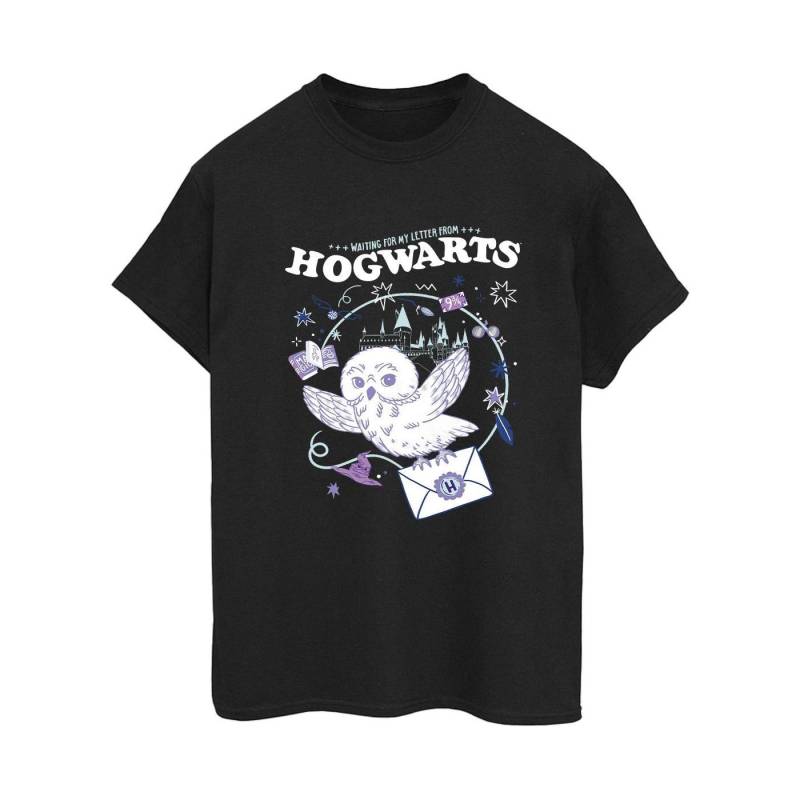 Owl Letter From Hogwarts Tshirt Damen Schwarz L von Harry Potter