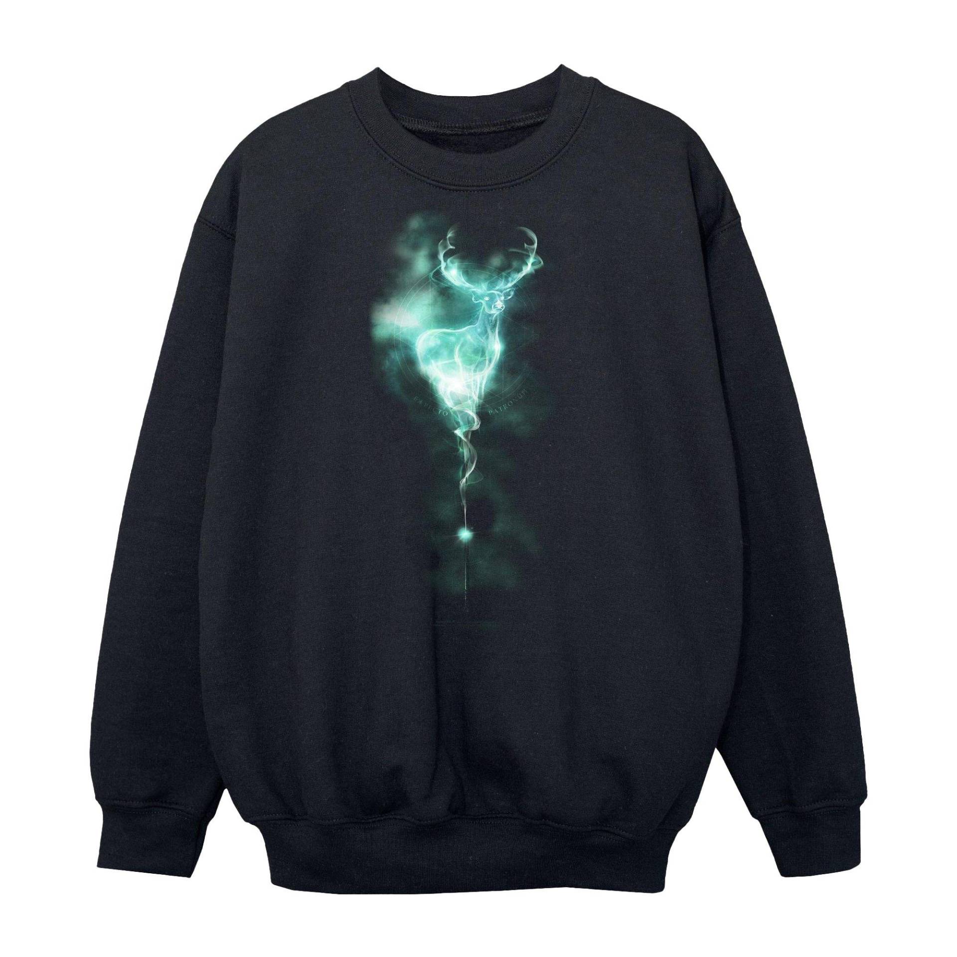 Harry Potter - Patronus Mist Sweatshirt, 128, Schwarz von Harry Potter