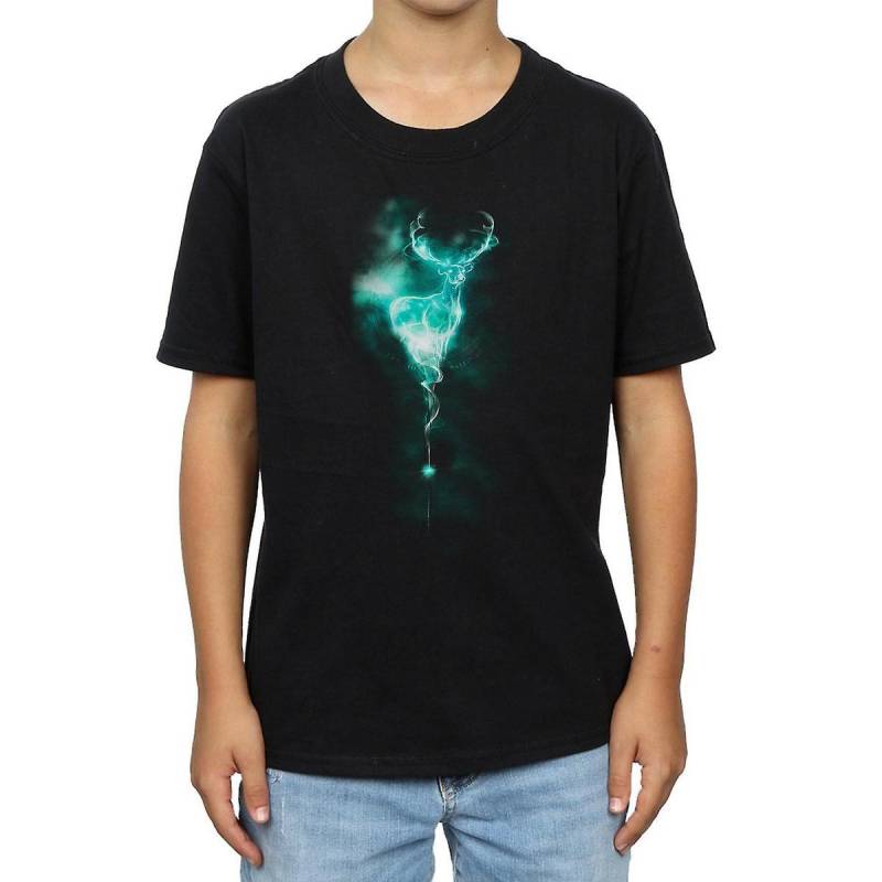 Patronus Tshirt Jungen Schwarz 128 von Harry Potter