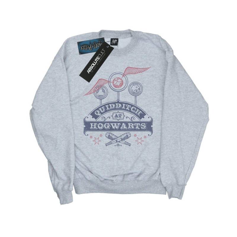 Quidditch At Hogwarts Sweatshirt Unisex Grau 128 von Harry Potter