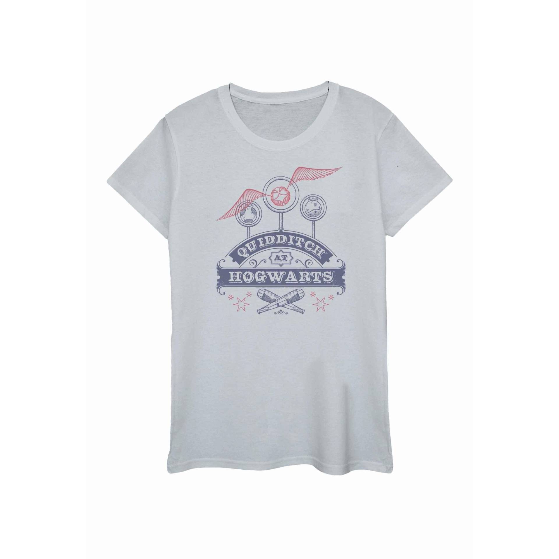 Quidditch At Hogwarts Tshirt Damen Grau M von Harry Potter