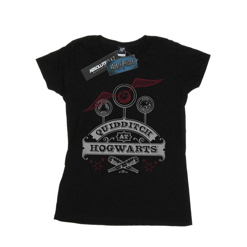 Quidditch At Hogwarts Tshirt Damen Schwarz XL von Harry Potter