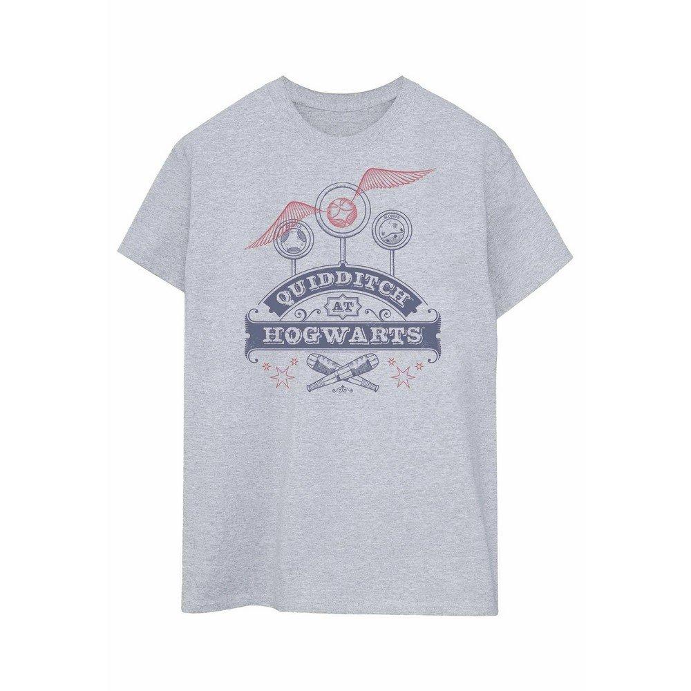 Quidditch At Hogwarts Tshirt Herren Grau L von Harry Potter