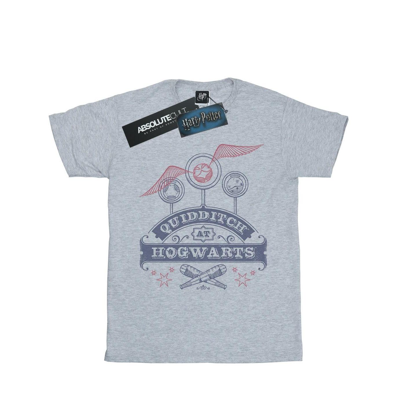 Quidditch At Hogwarts Tshirt Herren Grau L von Harry Potter