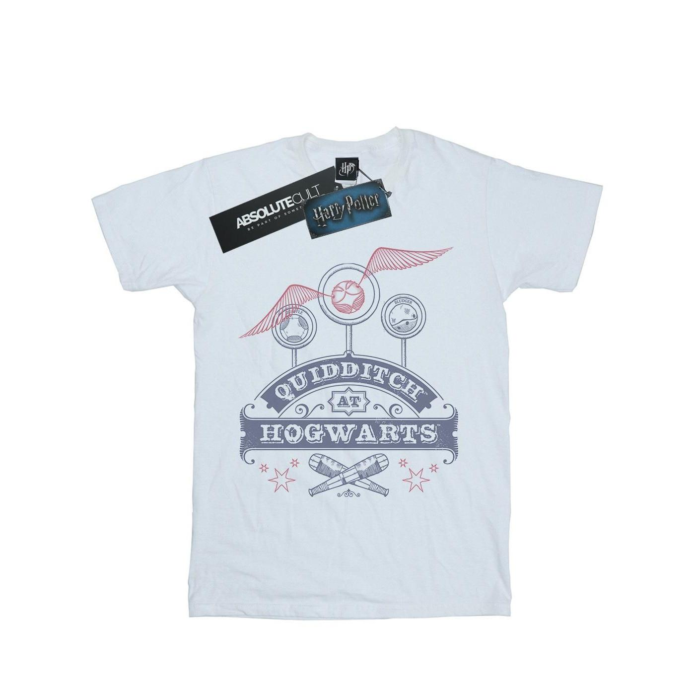 Harry Potter - Quidditch At Hogwarts TShirt, für Herren, Weiss, Größe XL von Harry Potter