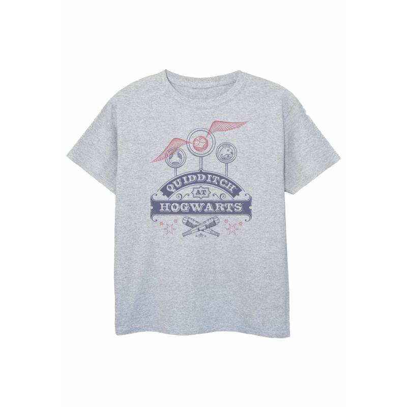 Quidditch At Hogwarts Tshirt Unisex Grau 128 von Harry Potter