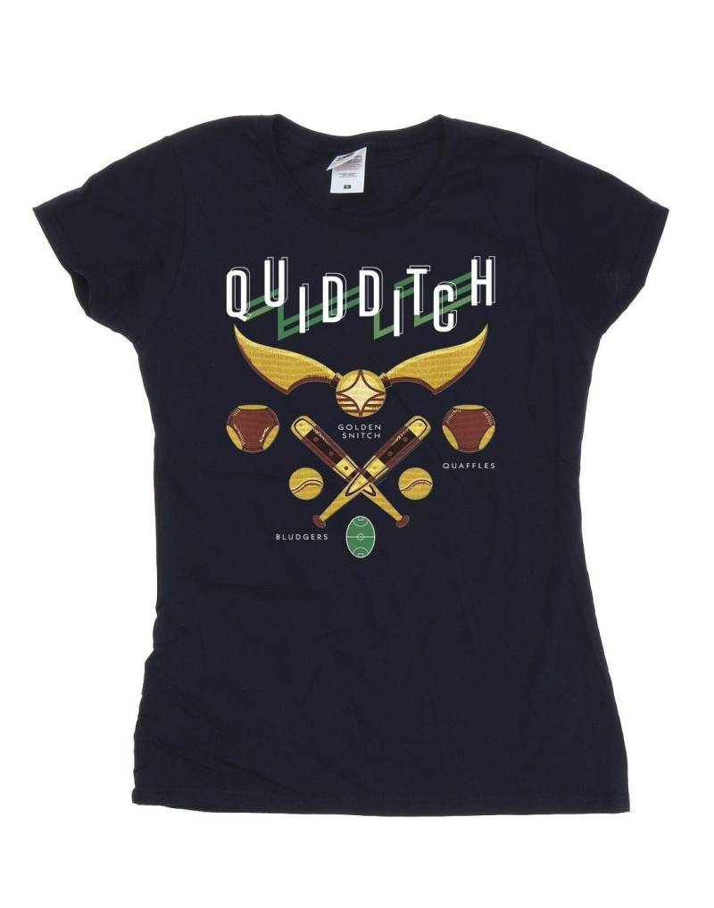 Quidditch Bludgers Quaffles Tshirt Damen Marine S von Harry Potter