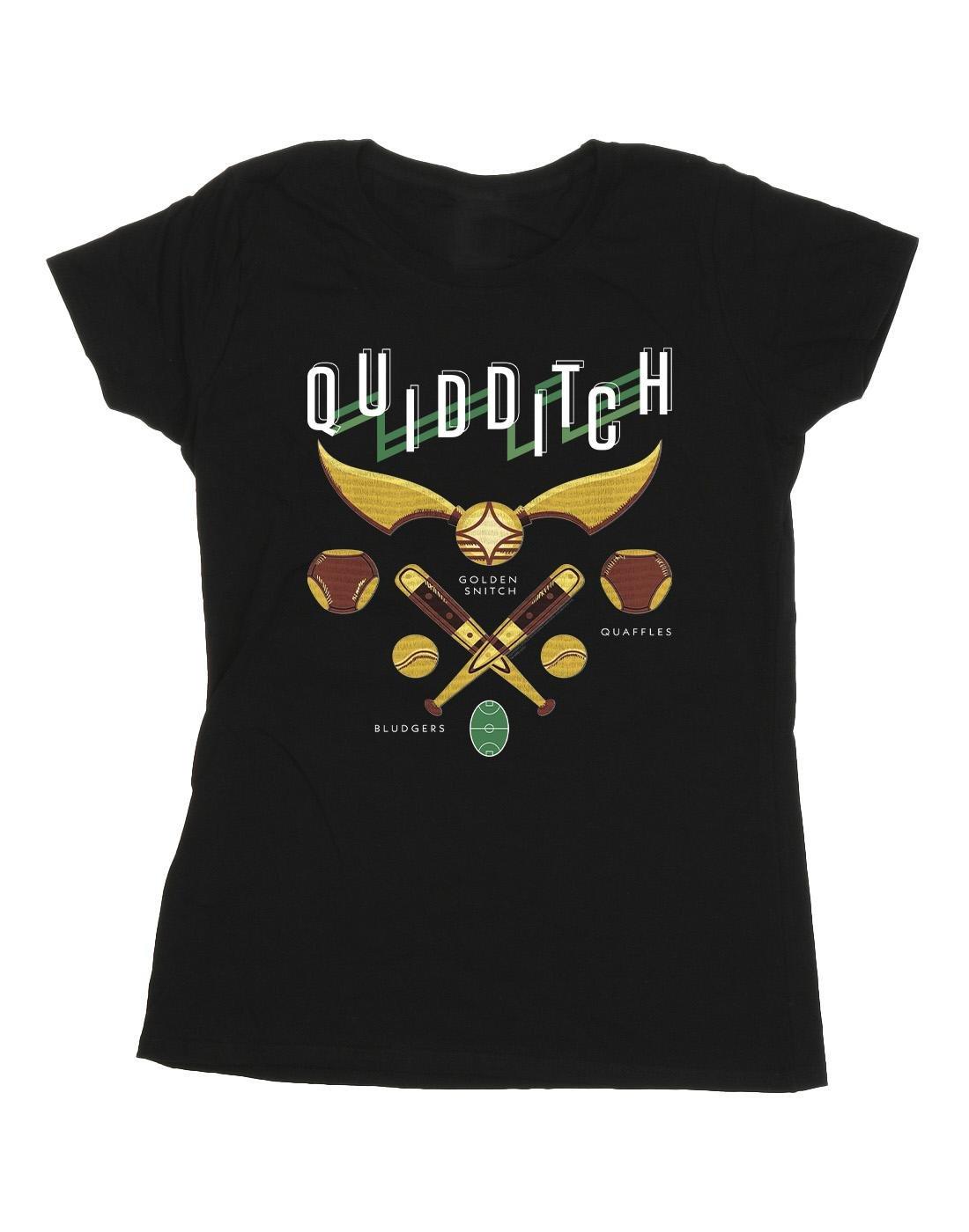 Quidditch Bludgers Quaffles Tshirt Damen Schwarz XXL von Harry Potter