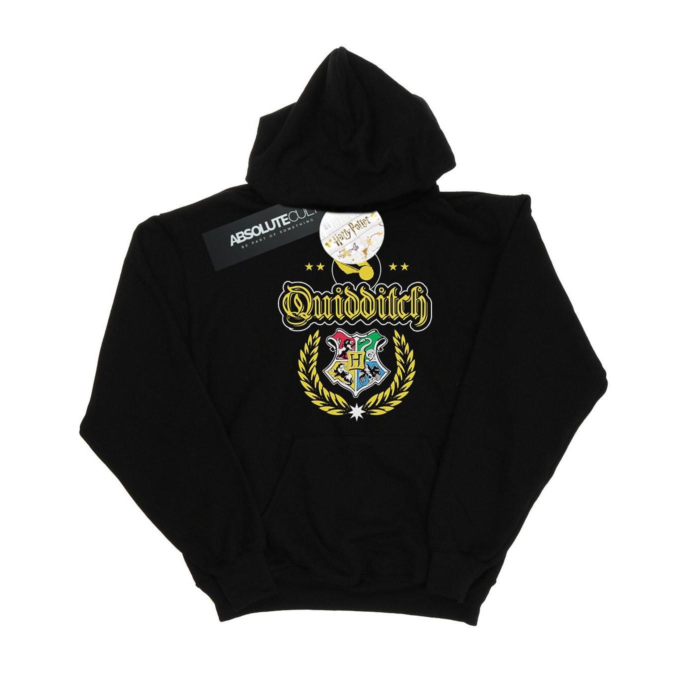 Quidditch Crest Kapuzenpullover Damen Schwarz XL von Harry Potter