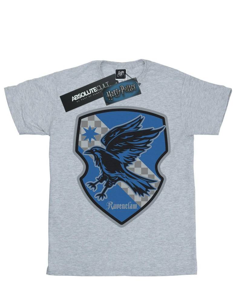 Ravenclaw Crest Flat Tshirt Damen Grau 3XL von Harry Potter