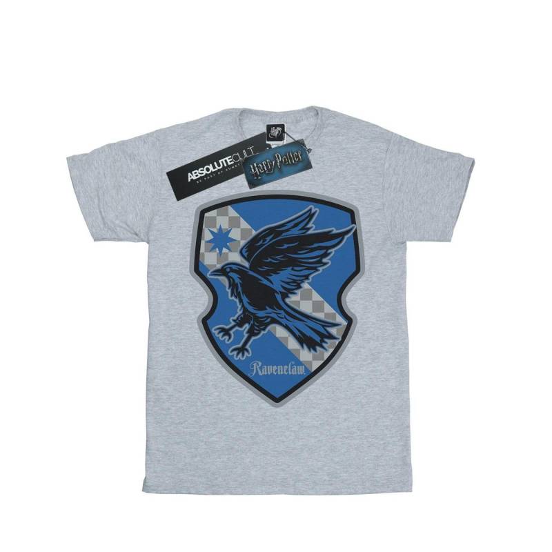 Ravenclaw Crest Flat Tshirt Damen Grau L von Harry Potter