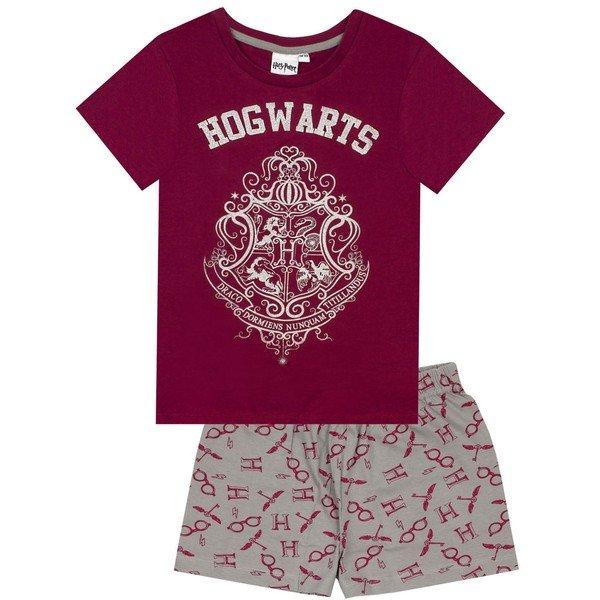 Harry Potter - Schlafanzug mit Shorts, 116, Weinrot von Harry Potter