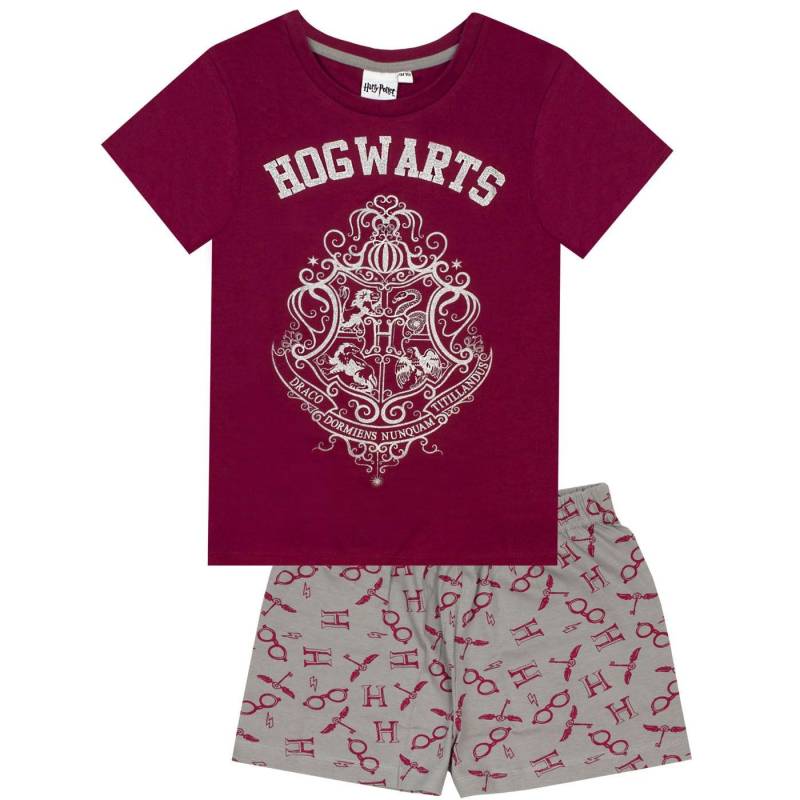 Schlafanzug Mit Shorts Mädchen Weinrot 146/152 von Harry Potter