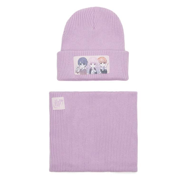 Set Mütze und Loop-Schal Harry Potter ACCCS-AW24-222WBHP Rosa von Harry Potter