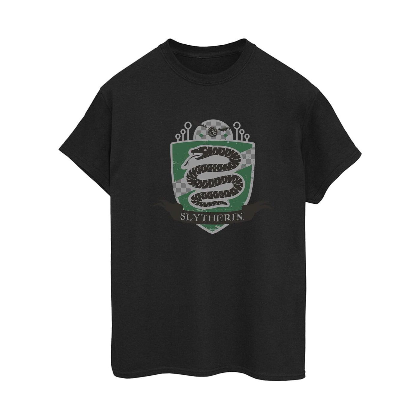 Slytherin Chest Badge Tshirt Damen Schwarz 3XL von Harry Potter