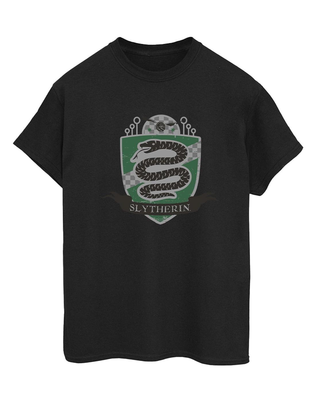 Slytherin Chest Badge Tshirt Damen Schwarz S von Harry Potter