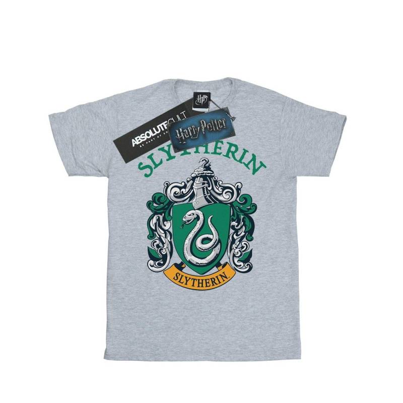 Slytherin Crest Tshirt Damen Grau 3XL von Harry Potter