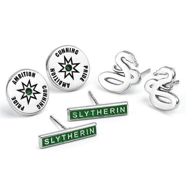 Slytherin Ohrring Set, Versilbert 3erpack Damen Silber ONE SIZE von Harry Potter