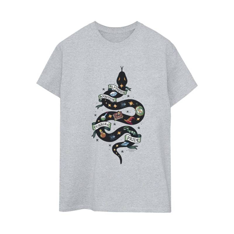 Slytherin Sketch Tshirt Damen Grau 3XL von Harry Potter