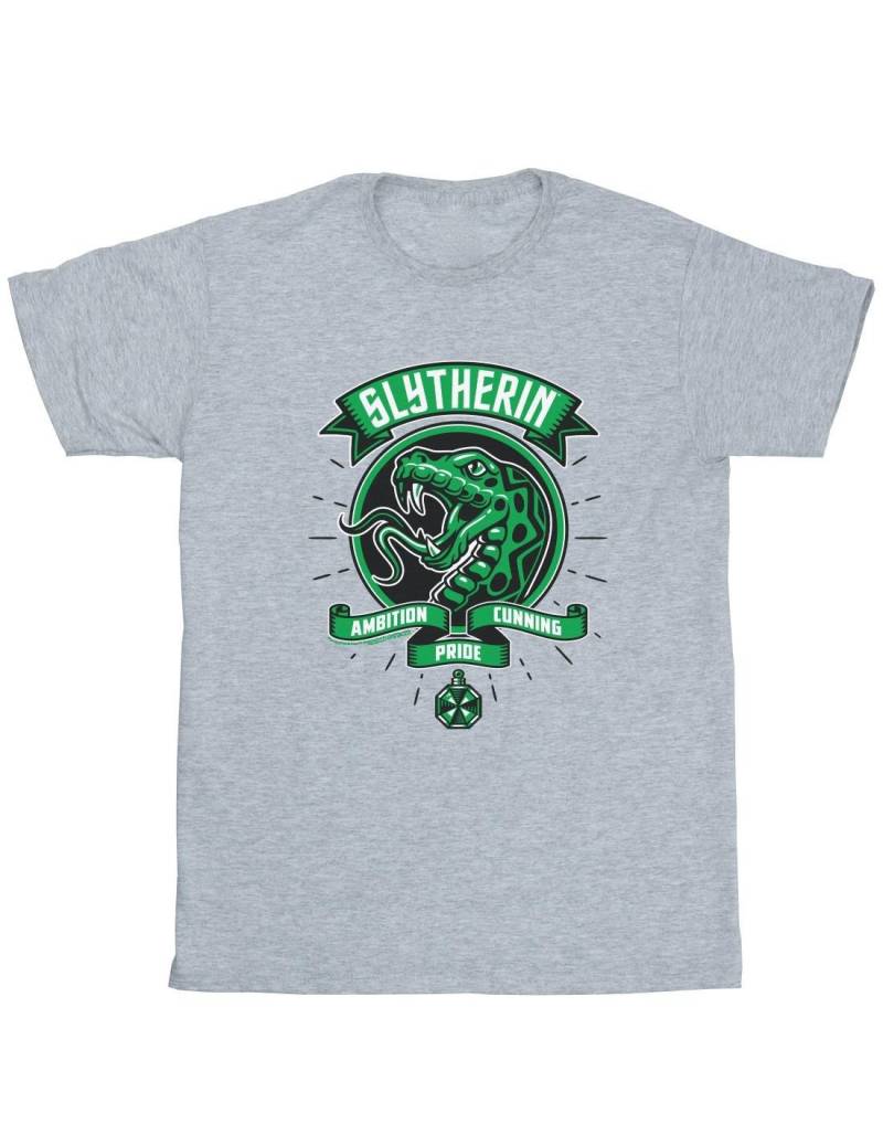 Slytherin Toon Crest Tshirt Damen Grau 3XL von Harry Potter