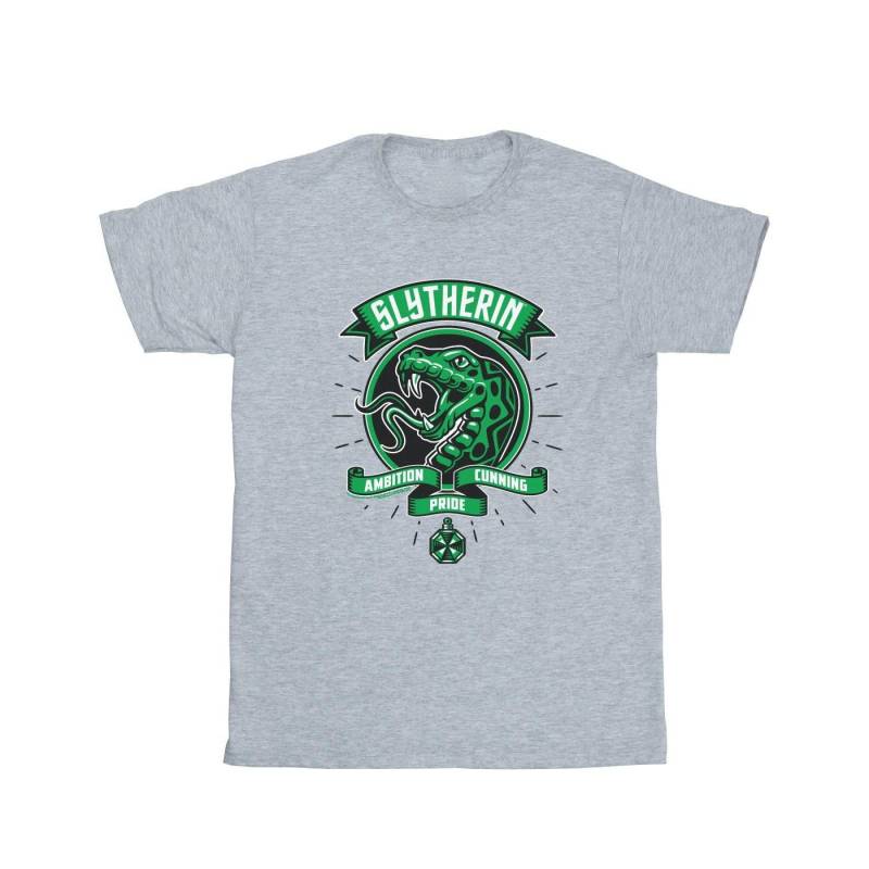 Slytherin Toon Crest Tshirt Damen Grau L von Harry Potter