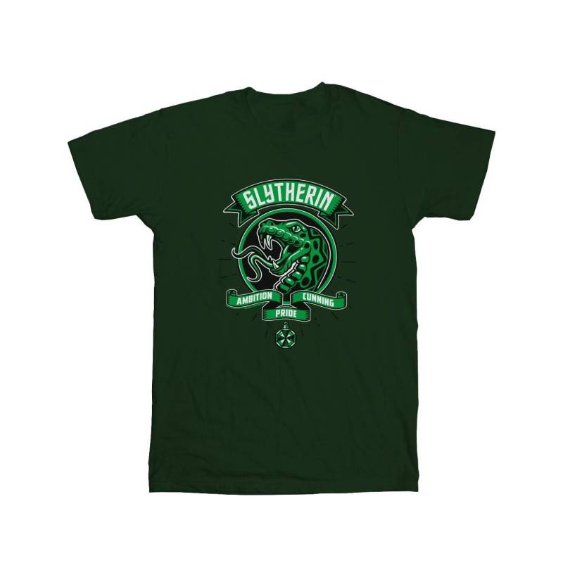 Slytherin Toon Crest Tshirt Damen Waldgrün XL von Harry Potter