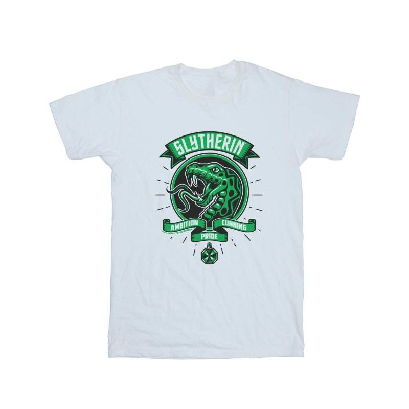 Slytherin Toon Crest Tshirt Damen Weiss 3XL von Harry Potter