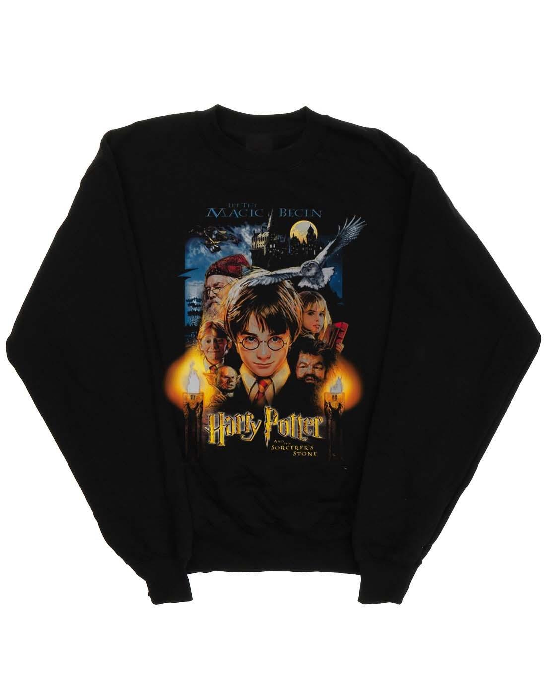 The Sorcerer's Stone Poster Sweatshirt Damen Schwarz XL von Harry Potter