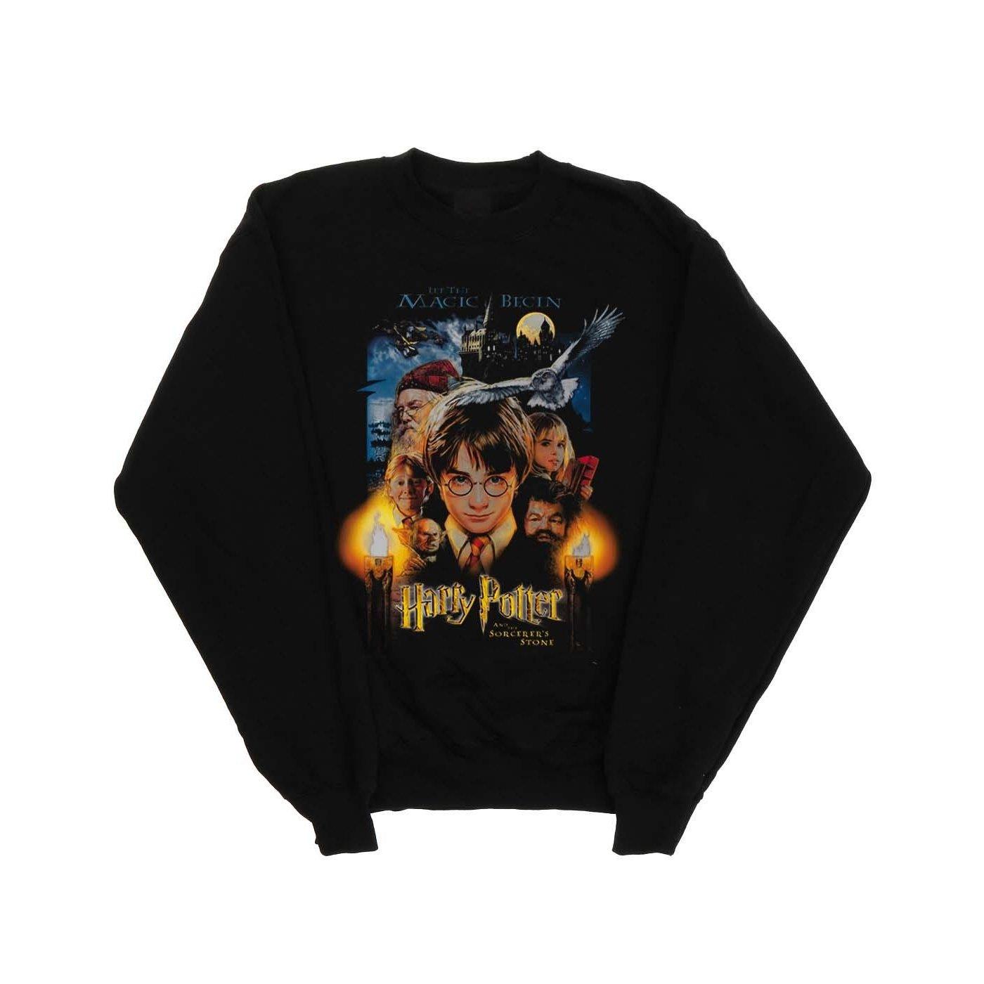 Harry Potter - The Sorcerer's Stone Sweatshirt, für Herren, Schwarz, Größe XL von Harry Potter