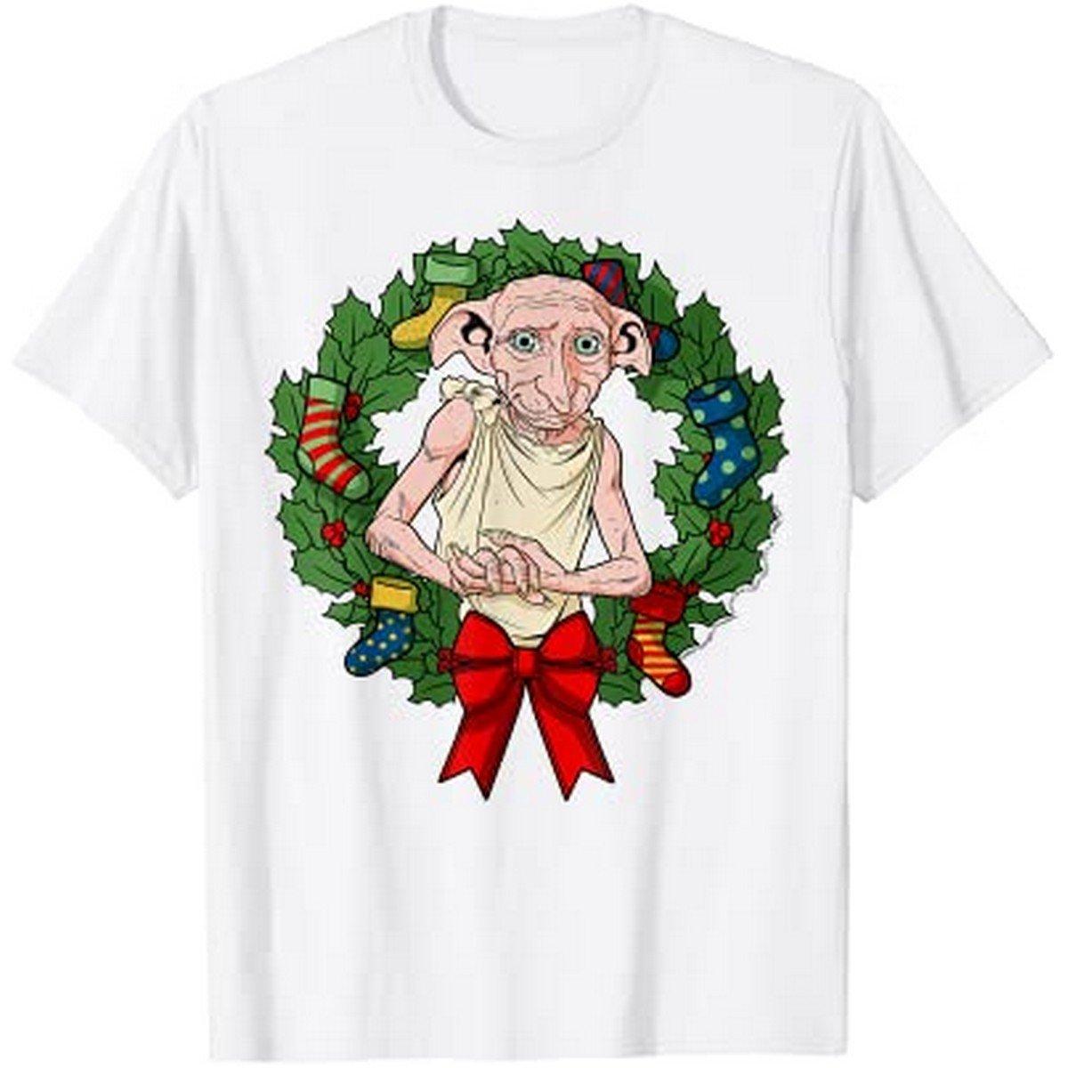 Tshirt Weihnachtliches Design Herren Weiss 3XL von Harry Potter