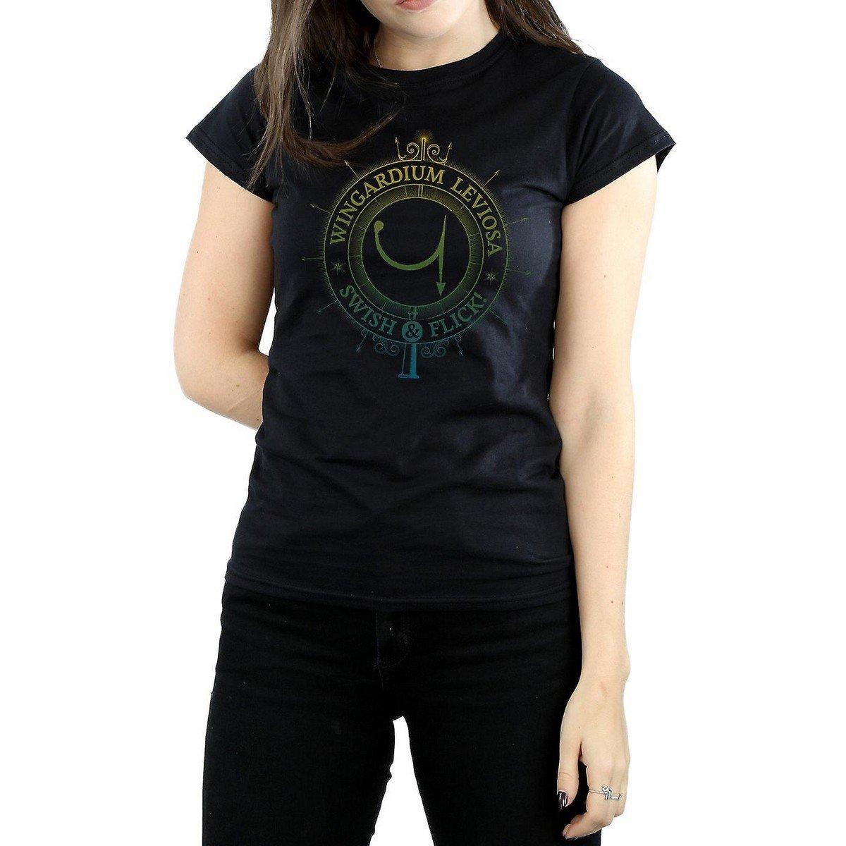 Wingardium Leviosa Tshirt Damen Schwarz L von Harry Potter