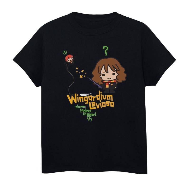 Wingardium Leviosa Tshirt Unisex Schwarz 116 von Harry Potter