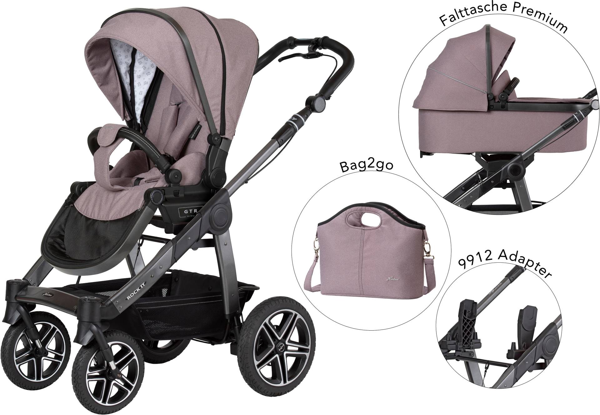 Hartan Kombi-Kinderwagen »Rock It GTR - Casual Collection«, 22 kg, Made in Germany von Hartan