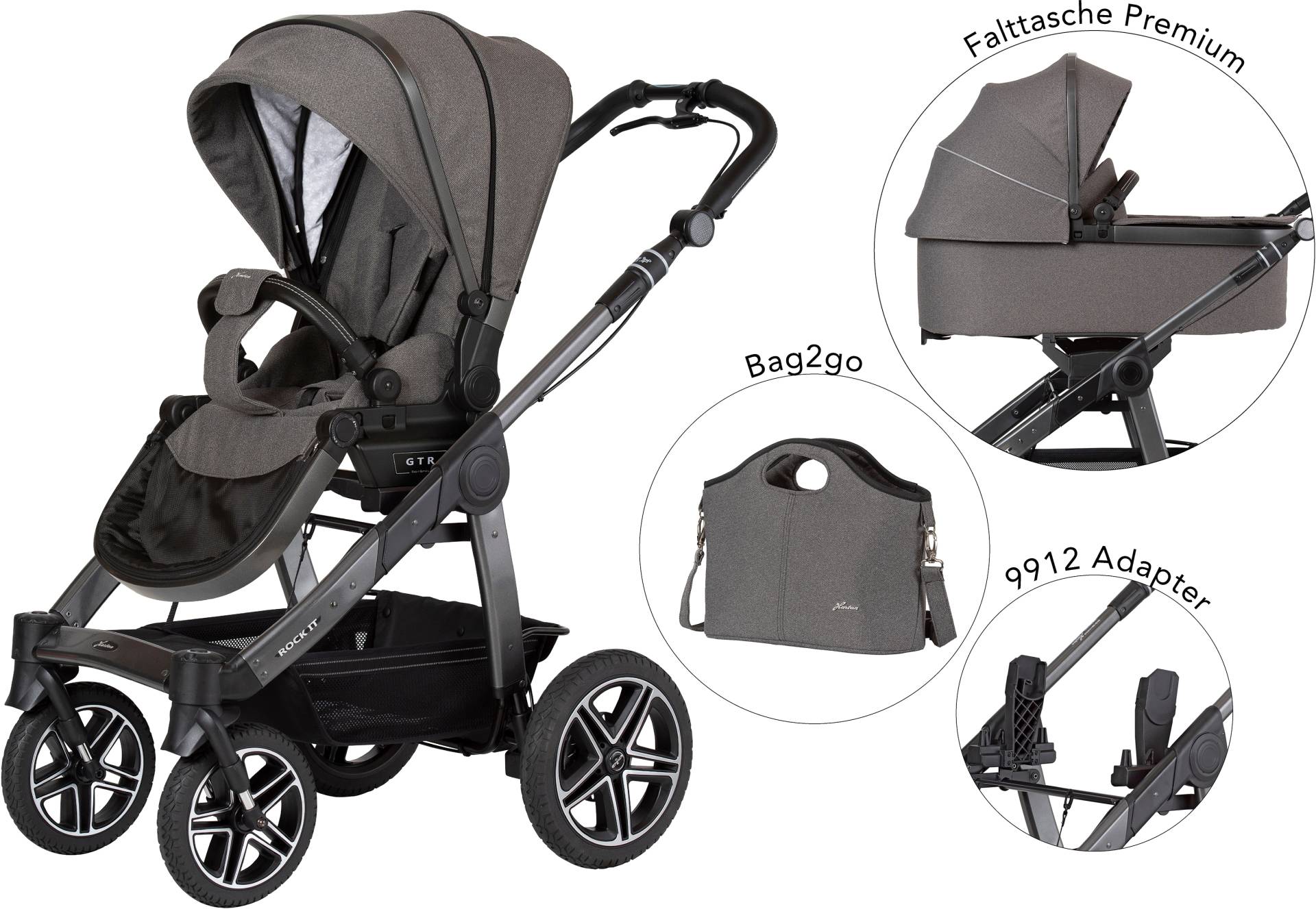 Hartan Kombi-Kinderwagen »Rock It GTR - Casual Collection«, 22 kg, Made in Germany von Hartan