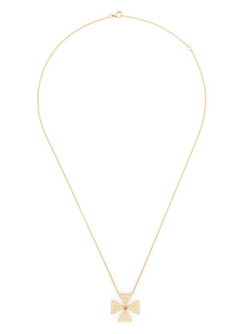 Harwell Godfrey 18kt yellow gold Crux Mini diamond pendant necklace von Harwell Godfrey