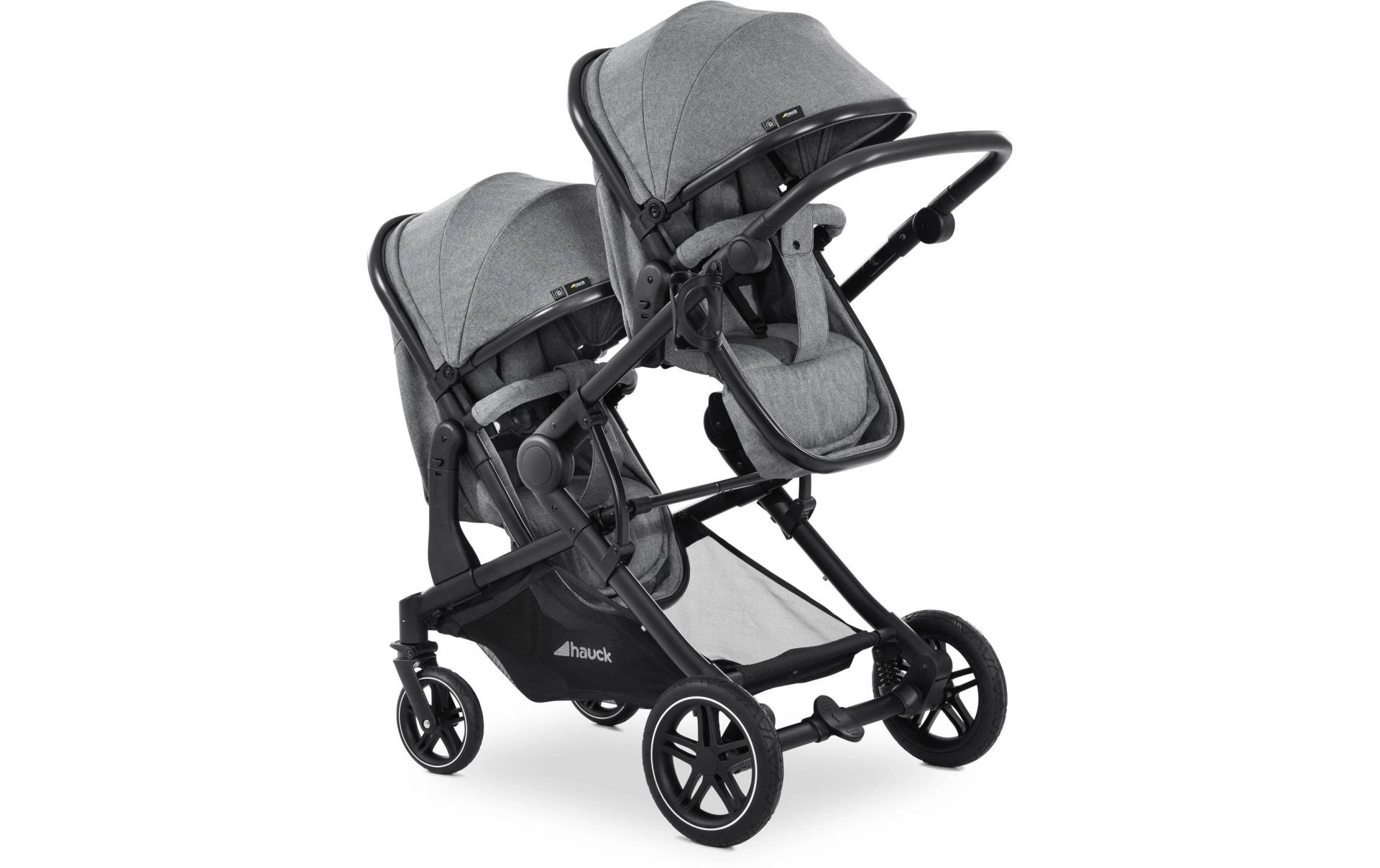 Hauck Geschwisterwagen »Atlantic Twin Melange Grey«, 36 kg von Hauck