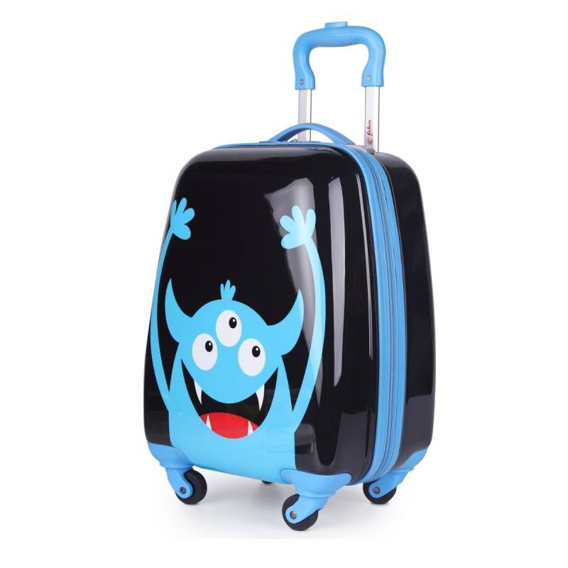 For Kids Kinderkoffer Monster Schwarz Blau von Hauptstadtkoffer