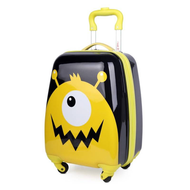 For Kids Kinderkoffer Monster Schwarz Gelb von Hauptstadtkoffer