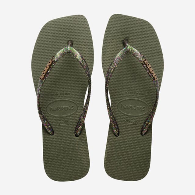 Havaianas Slim Square Logo Metallic-35-36 35-36 von Havaianas