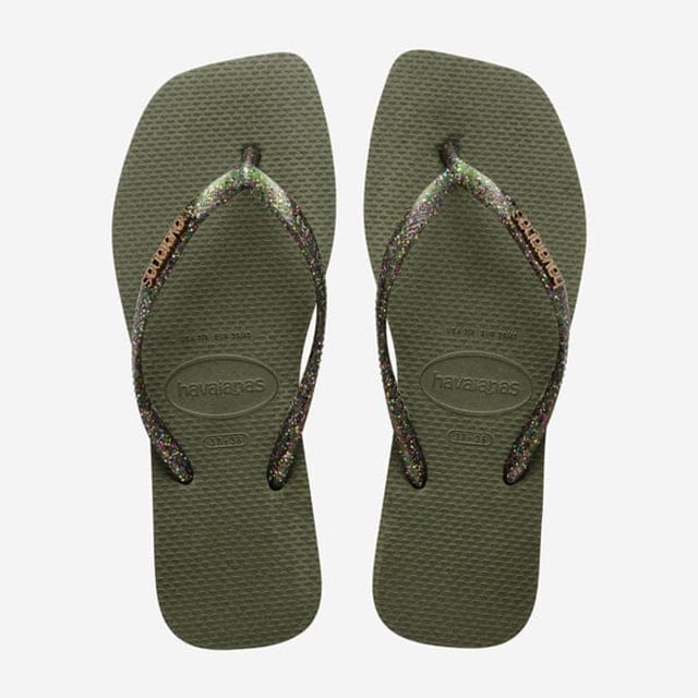 Havaianas Slim Square Logo Metallic-37-38 37-38 von Havaianas