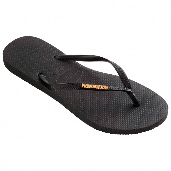 Havaianas - Women's Slim Logo Metallic - Sandalen Gr 37/38 grau/schwarz Havaianas - Women's Slim Logo Metallic - Sandalen Gr 37/38 grau/schwarz von Havaianas