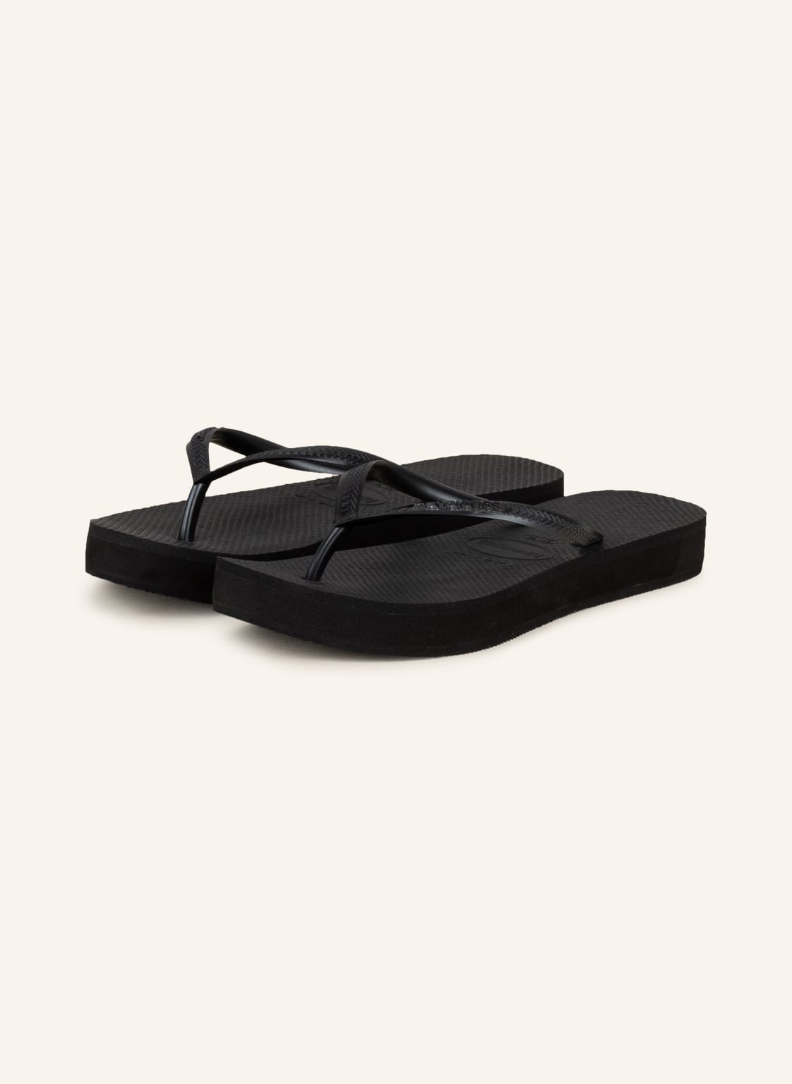 Havaianas Zehentrenner Slim Flatform schwarz von Havaianas